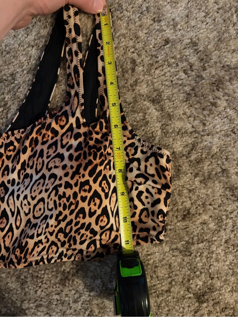 Victoria's Secret Leopard Print Bikini Top - Black & Brown